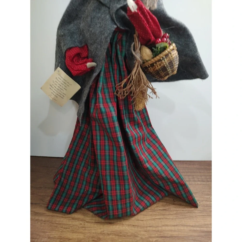 Vintage Pine Baroness Handcrafted Colonial Style Doll Seamstress Folk Art